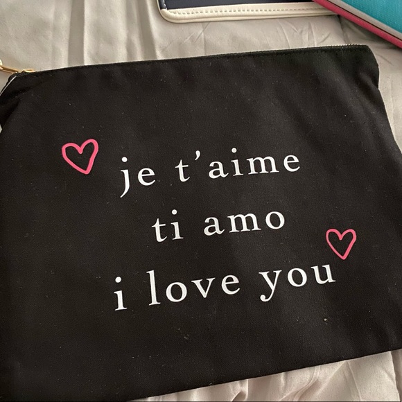 je t’ aime, ti amo, i love you carry all pouch - Picture 2 of 2